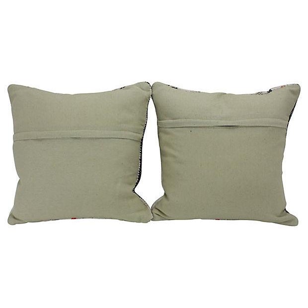 Striped Turkish Kilim Throw Pillows - A Pair Chairish