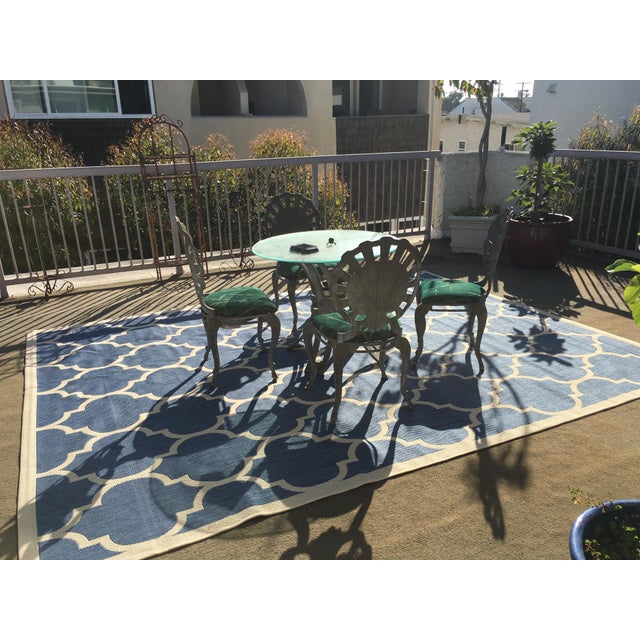 Art Deco Outdoor Patio Furniture Table & 4 Chairs Chairish