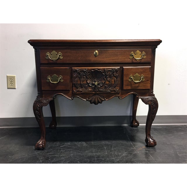 Wellington Hall Mahogany Chippendale Style Lowboy Chest With Ball