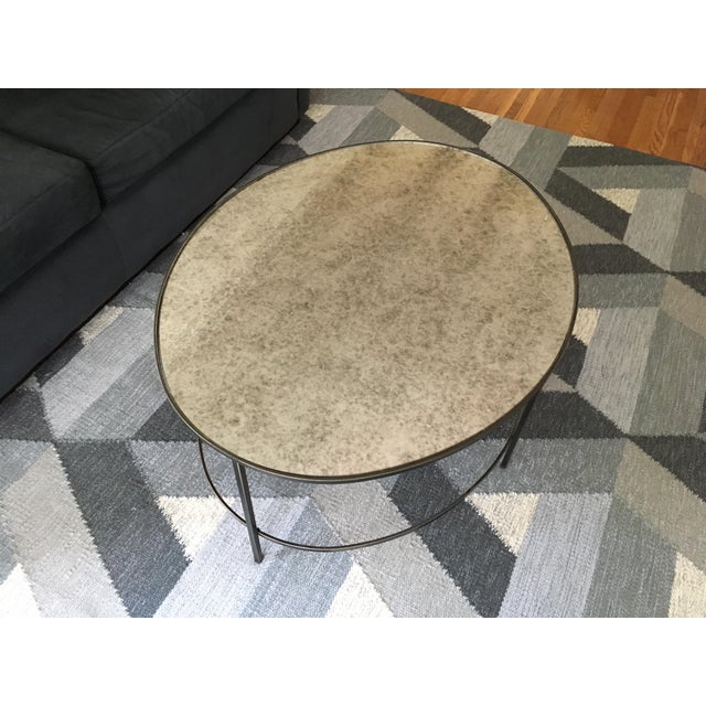 West Elm Foxed Mirror Oval Coffee Table Chairish