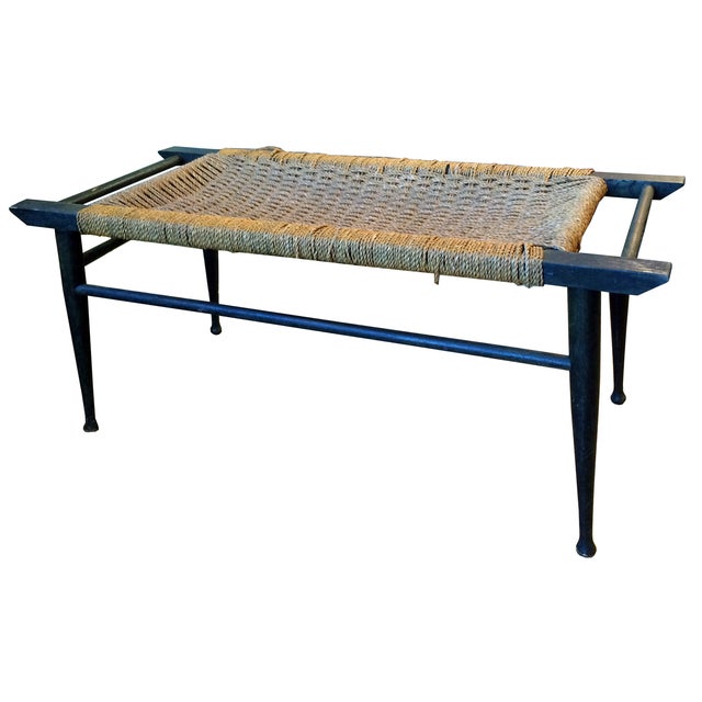 Vintage Woven Rope Bench Chairish