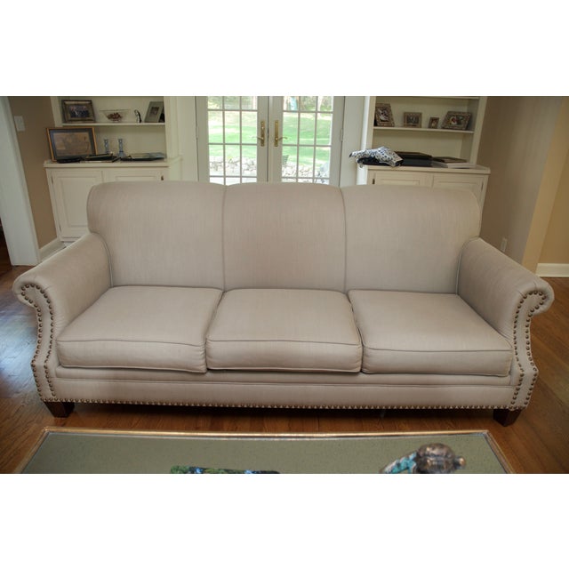 Tight Back Three Cushion Nailhead Trim Sofa Chairish