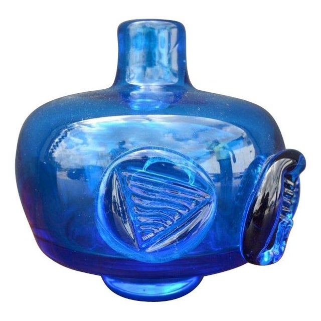 MidCentury Vintage Blue Art Vase Chairish