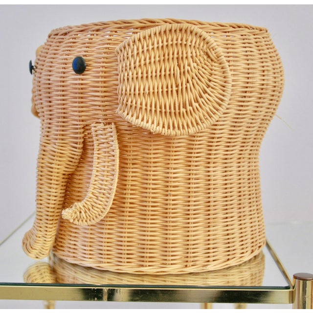 Woven Wicker Elephant Planter Chairish