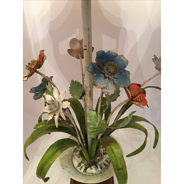 Vintage Tole Flower Pot Table Lamps A Pair Chairish