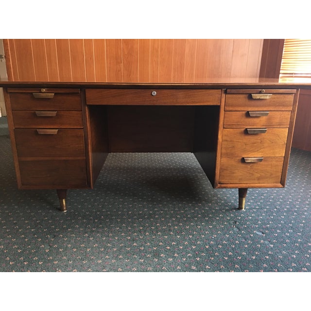 Mid Century Executive Desk by the Standard Furniture Co. Chairish