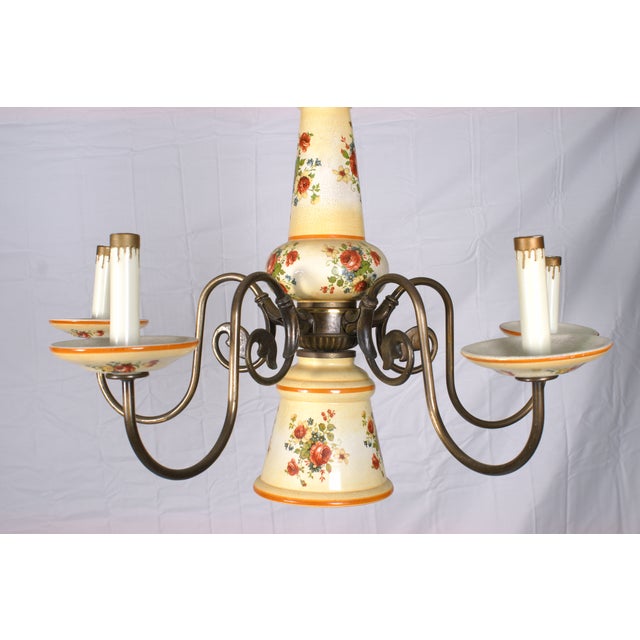 Ceramic Floral Chandelier Chairish