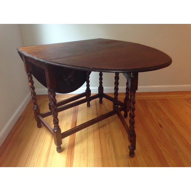 Antique Barley Twist Folding Leaf Table Chairish