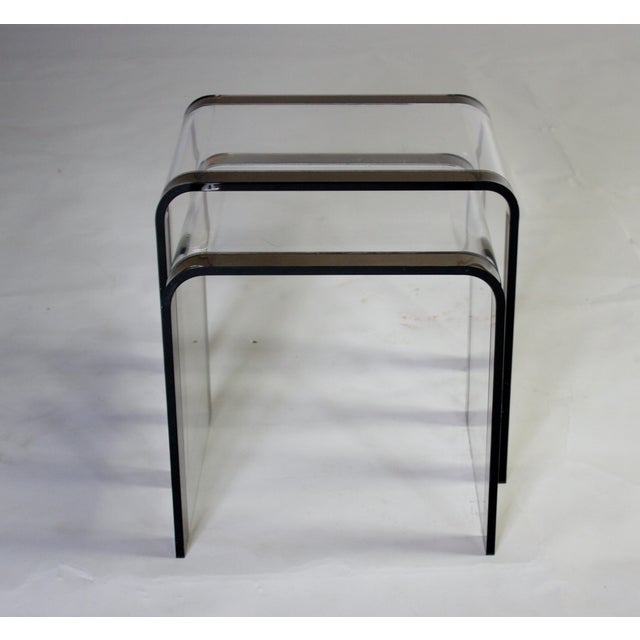 Lucite Waterfall Nesting Tables Pair Chairish
