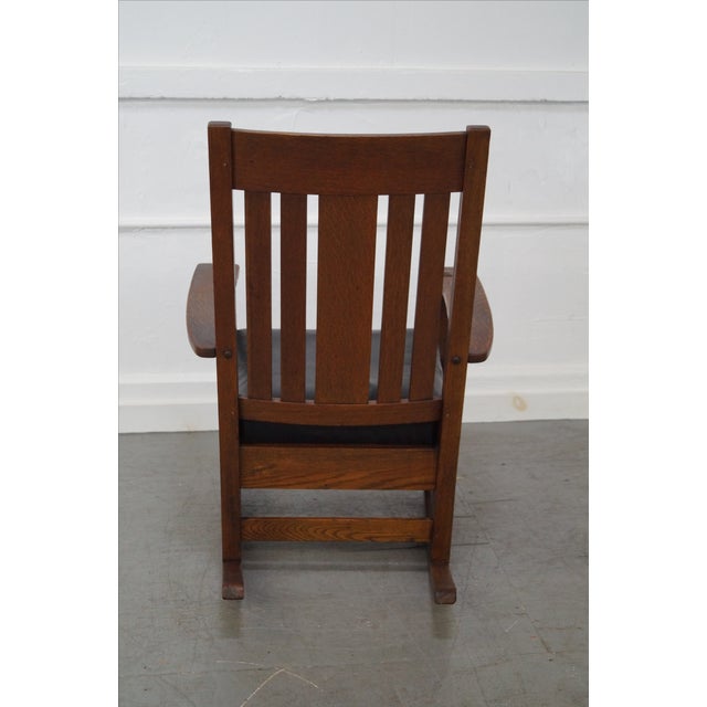 Antique Mission Oak Rocking Chair Chairish