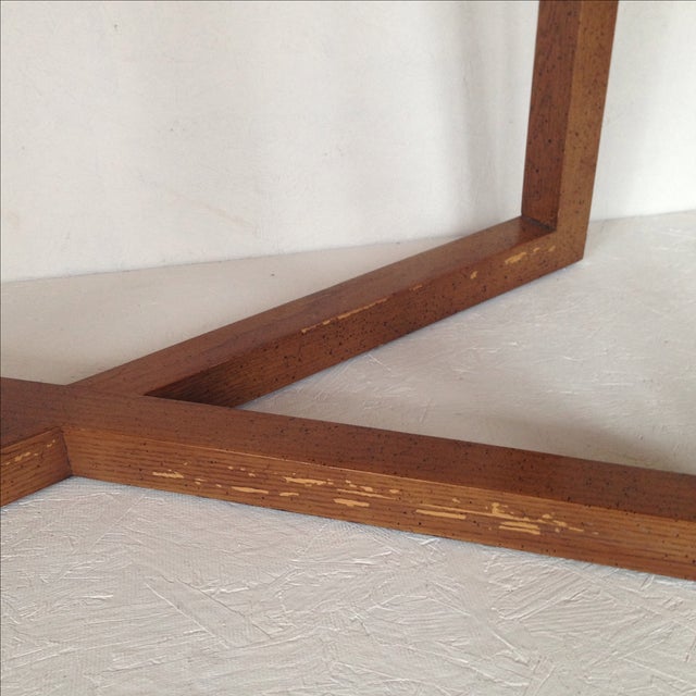 Wood and Chrome X Table Base Chairish