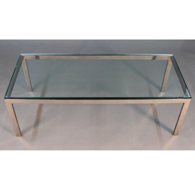 MidCentury Modern Chrome and Glass Coffee Table Chairish