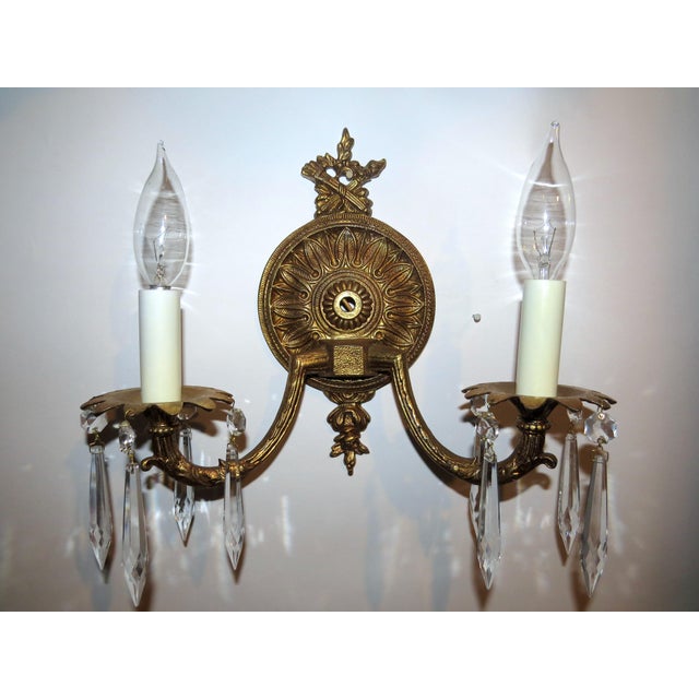 Dual Arm Crystal Prism Wall Sconce Chairish