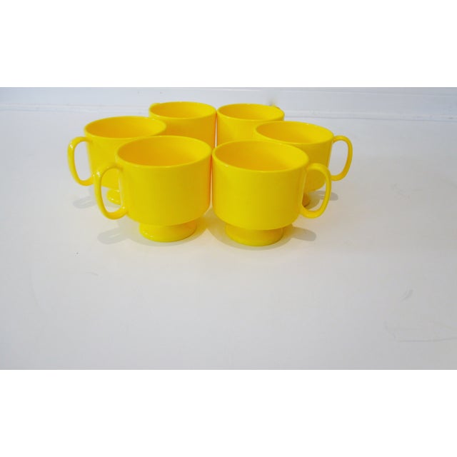 Yellow Plastic Cup & Saucers Heller Style Set/6 Chairish