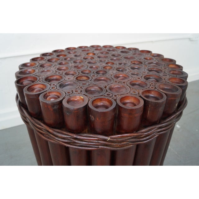 Genuine Bamboo Cylinder Round Dining Table Base Chairish