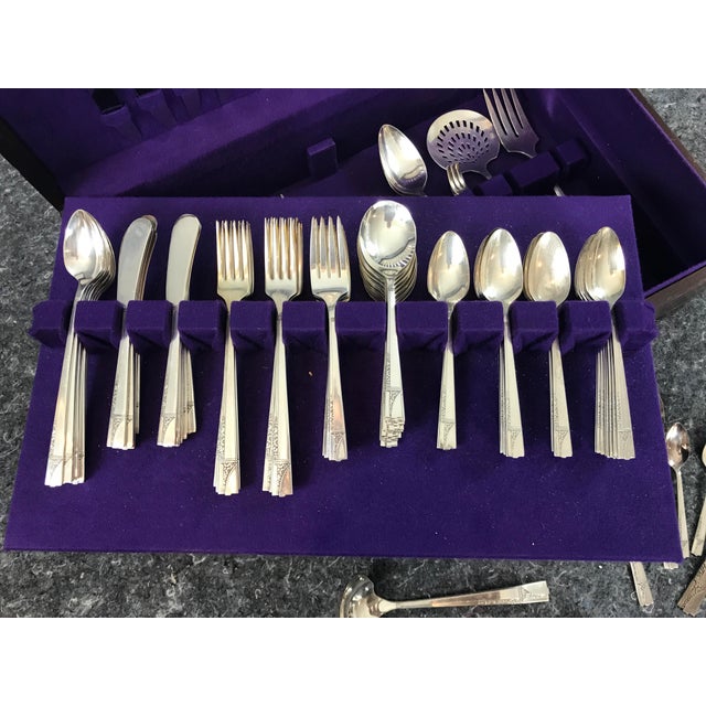 1937 Nobility Plate Caprice Art Deco Silverware Set 107 piece Chairish