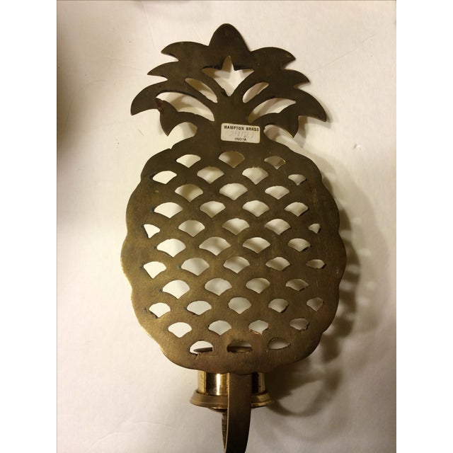 Brass Pineapple Wall Sconce Candleholders Chairish