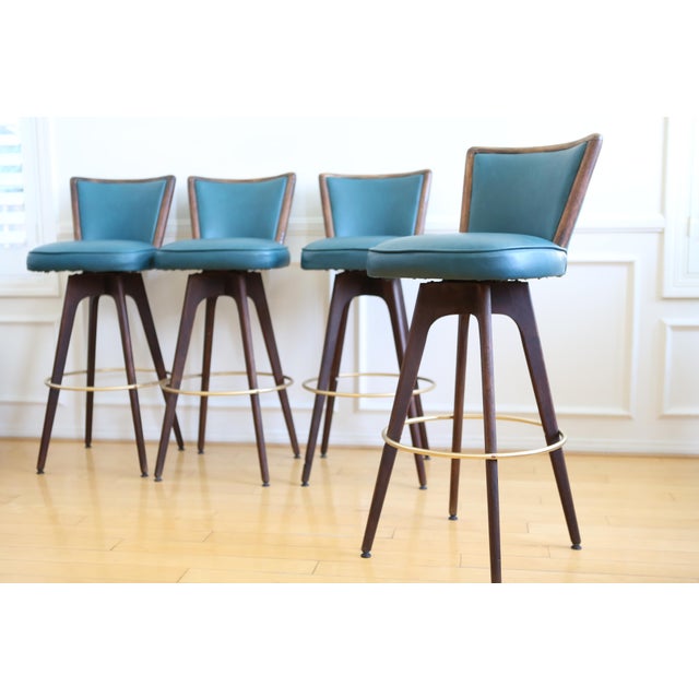Mid Century Modern Vintage Swivel Bar / Counter Stools ...