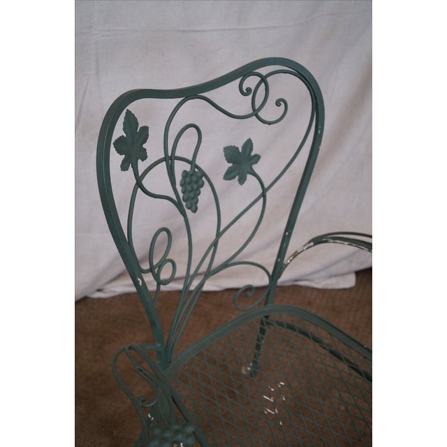 Salterini Iron Grape Vine Patio Chairs Set of 6 Chairish