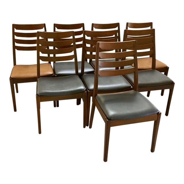Vintage Nathan Full Rniture Teak Dining Chairs Set of 8 Chairish