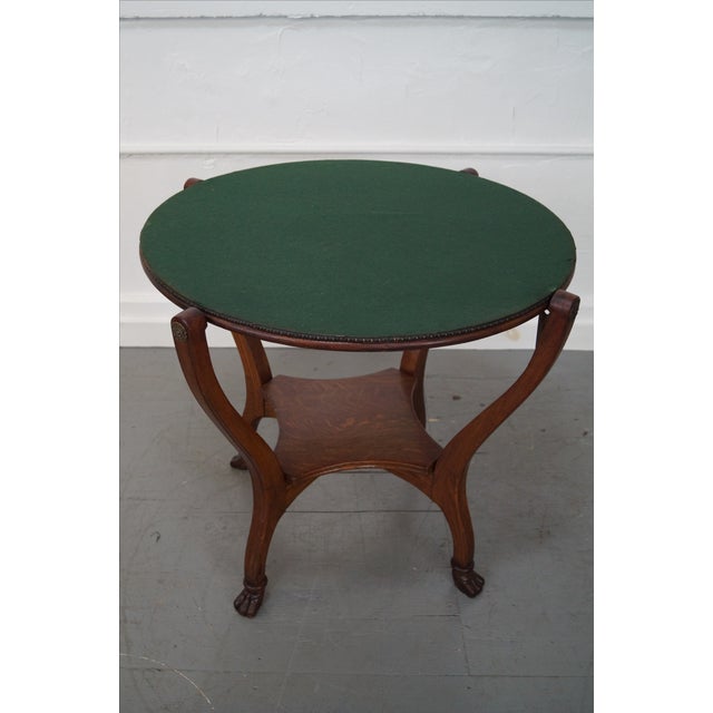 Hunzinger Oak Flip Top Game Table Chairish