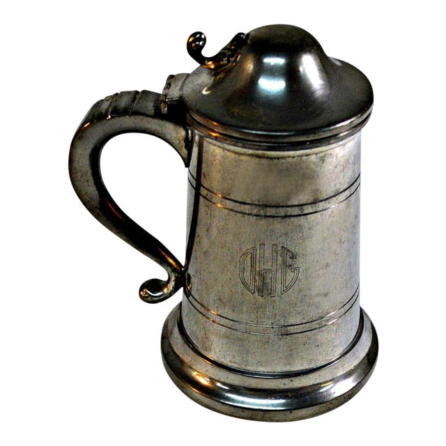 English Pewter Clear Bottom Beer Tankard Mug Chairish