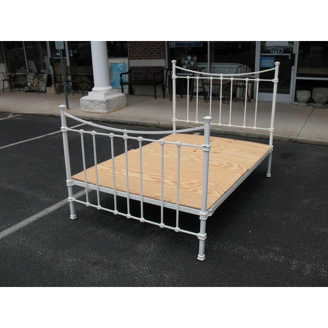 White Wrought Iron Full Bed Frame | Chairish