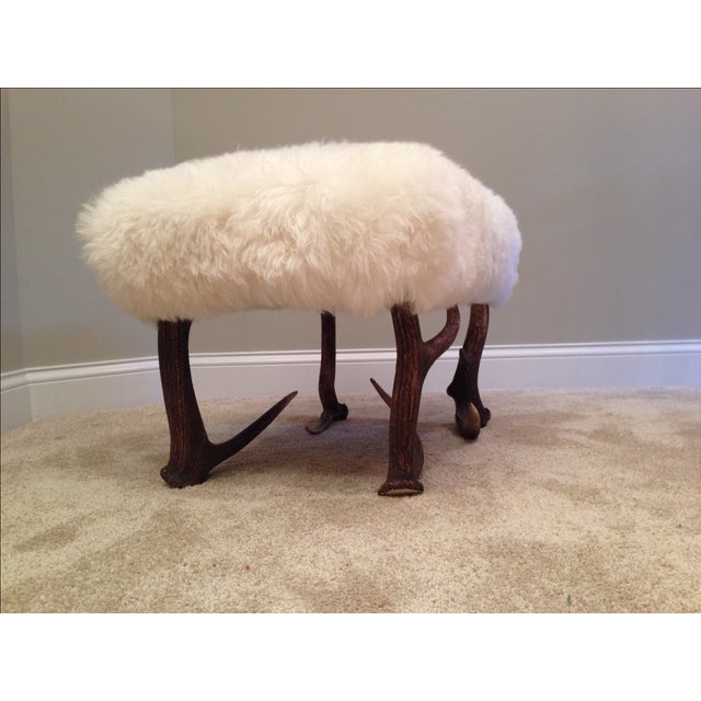 Sheepskin Stool/Ottoman Chairish