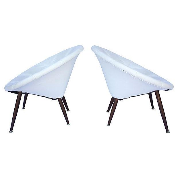 Douglas Eaton MCM Saucer Chairs A Pair Chairish