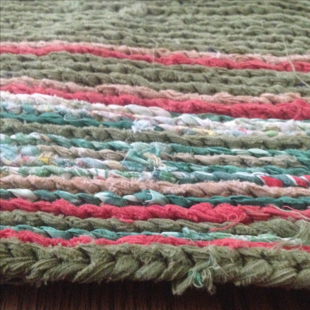Vintage Handmade Rag Rug 3' x 1'4" Chairish