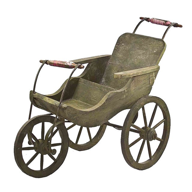 Vintage Wooden Baby Stroller Chairish