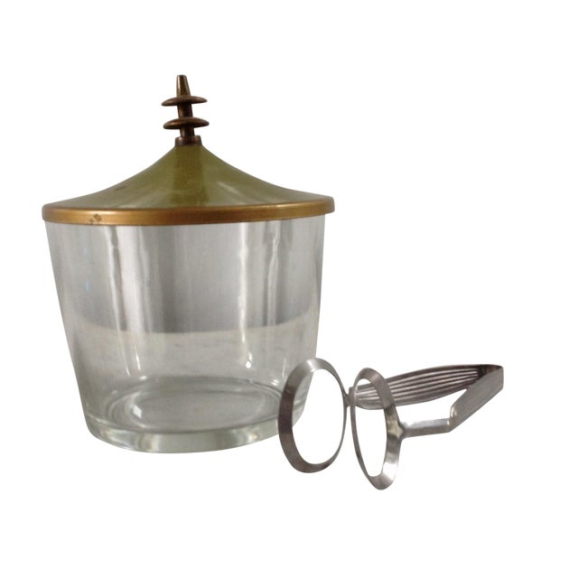 Vintage Ice Bucket and Tongs Chairish