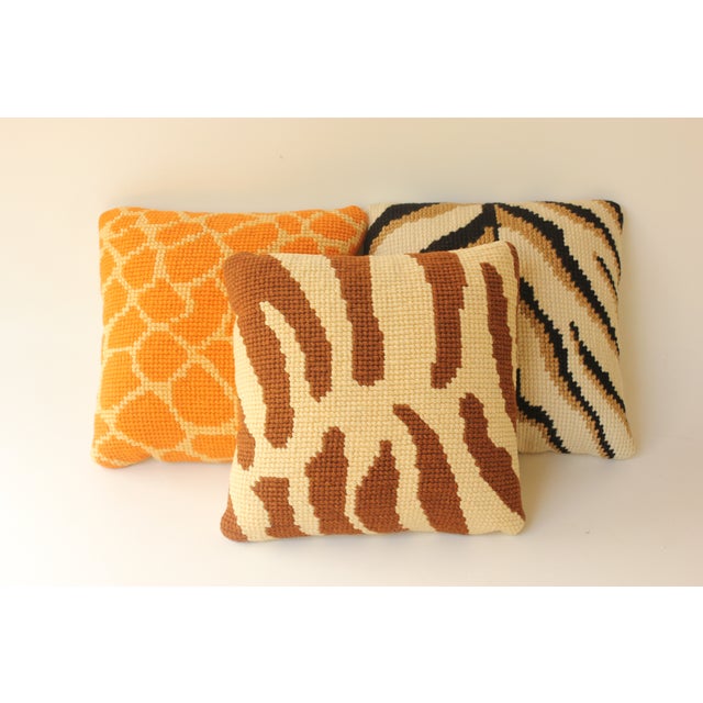Vintage Wild Animal Pillows - Set of 3 Chairish