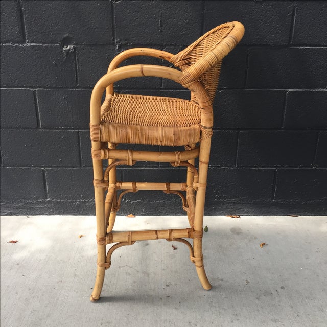 Vintage Rattan Bar Stools A Pair Chairish
