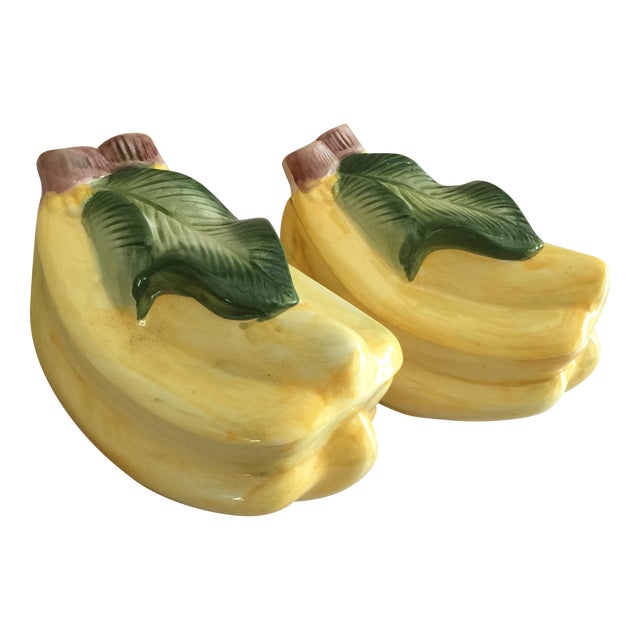 Ceramic Banana Kitchen Canister Containers A Pair Chairish