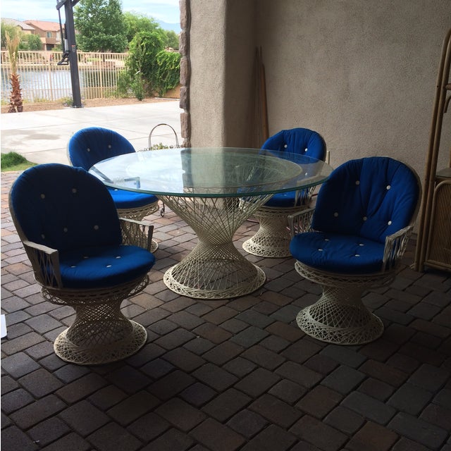 MidCentury Spun Fiberglass Patio Dining Set Chairish