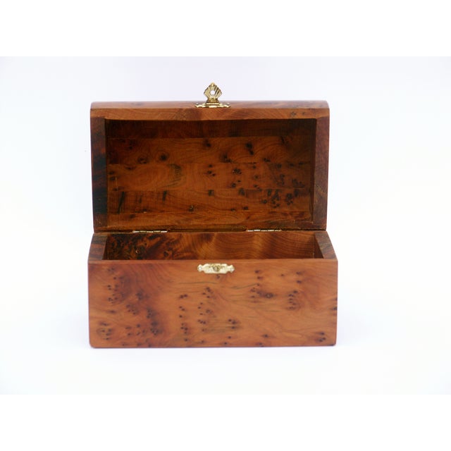 Decorative Juniper Burl Wood Box Chairish