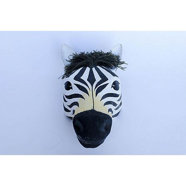 Paper Mache Zebra Head Chairish