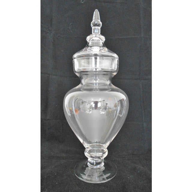 Tall Elegant Glass Apothecary Jar W/ Lid Chairish