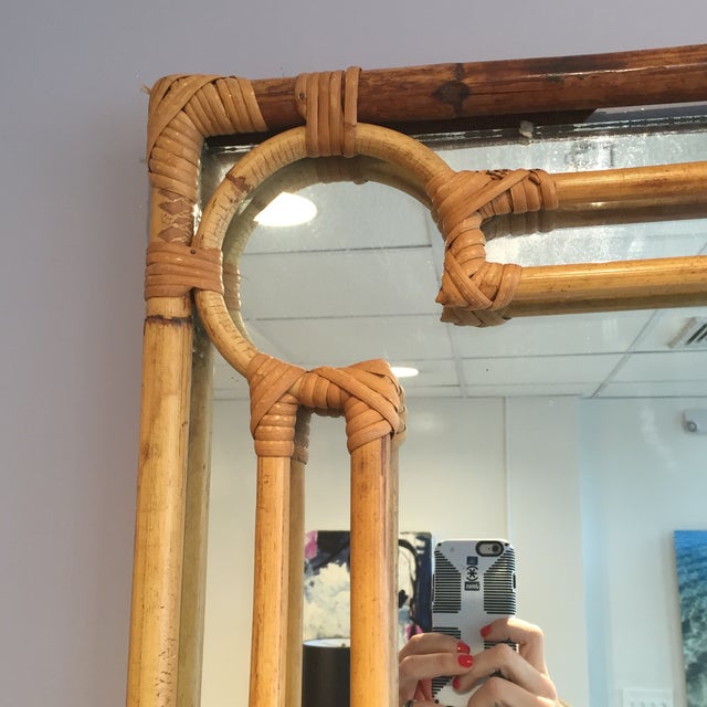 Vintage Cane Wrapped Mirror Chairish