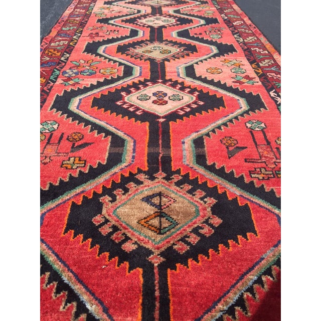 Vintage Persian Rug Runner - 3'5" x 9'5" | Chairish