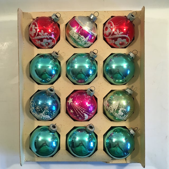 Vintage Shiny Brite Ornaments Set of 12 Chairish