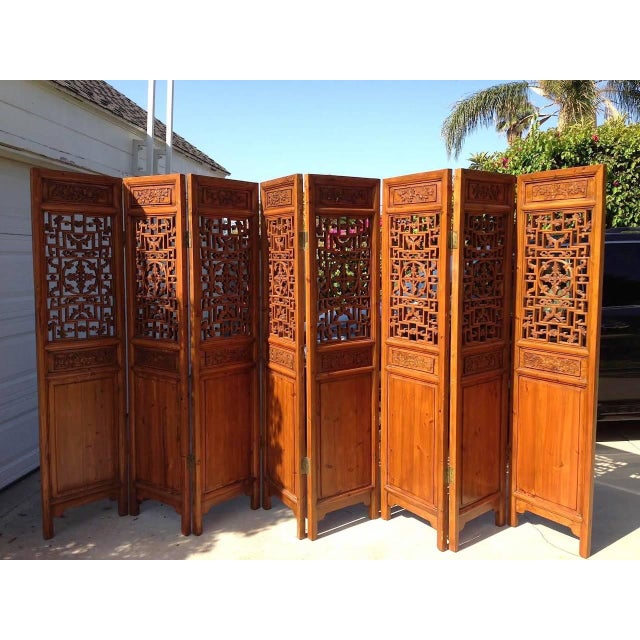 8Panel Antique Chinese Room Divider Chairish