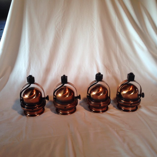 Vintage Copper Track Light Fixtures Set of 4 Chairish