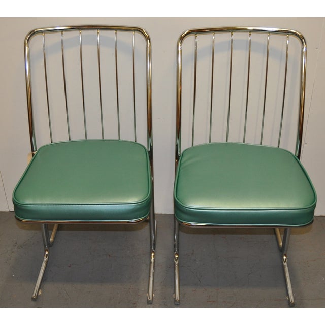 1950s Chrome & Vinyl Kitchen Chairs Set of Four Chairish