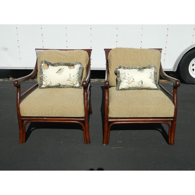 Palecek Colonialwood Club Chairs A Pair Chairish