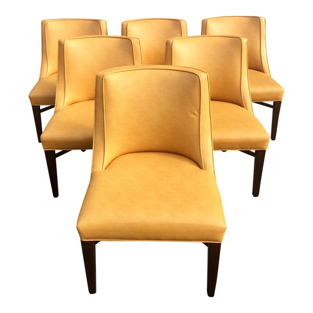 Contemporary Yellow Dining Chairs - Set of 6 | Chairish