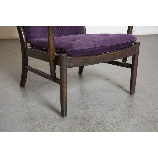Parker Knoll Danish Style Lounge Chair in Purple Chairish
