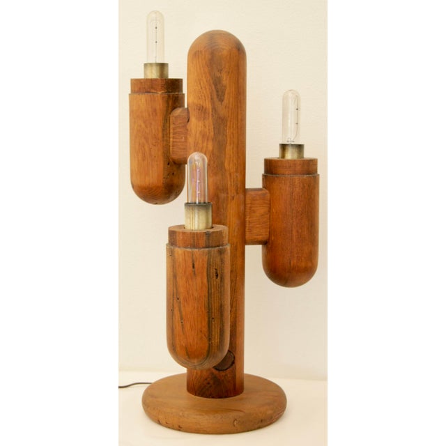 Modeline Wood Cactus Lamp Chairish