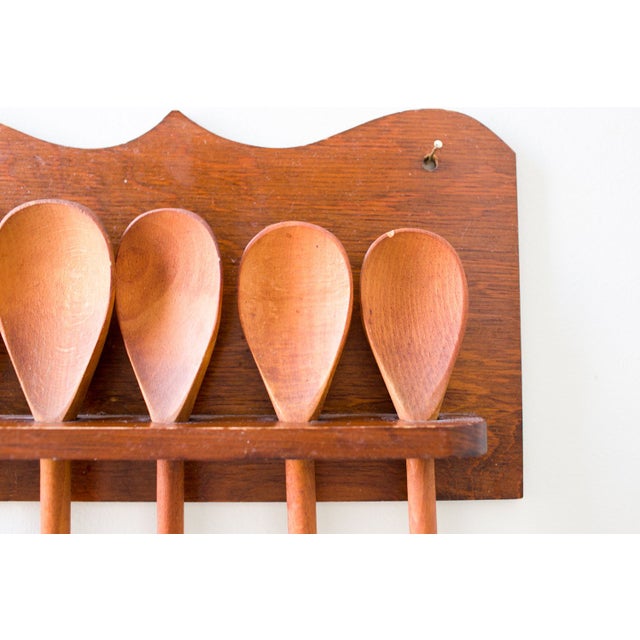 Wooden Handmade Spoons and Holder Set of 5 Chairish